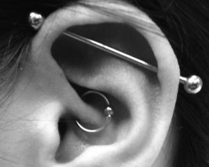 Industrial and daith Piercing