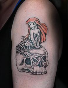 Zombie Little Mermaid Tattoo