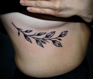Olive Leaf branch tattoo